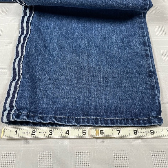 Vintage Breaker Jeans Y2K Wide Leg Denim Pants Stripe Side Size 9/10 - Picture 7 of 17